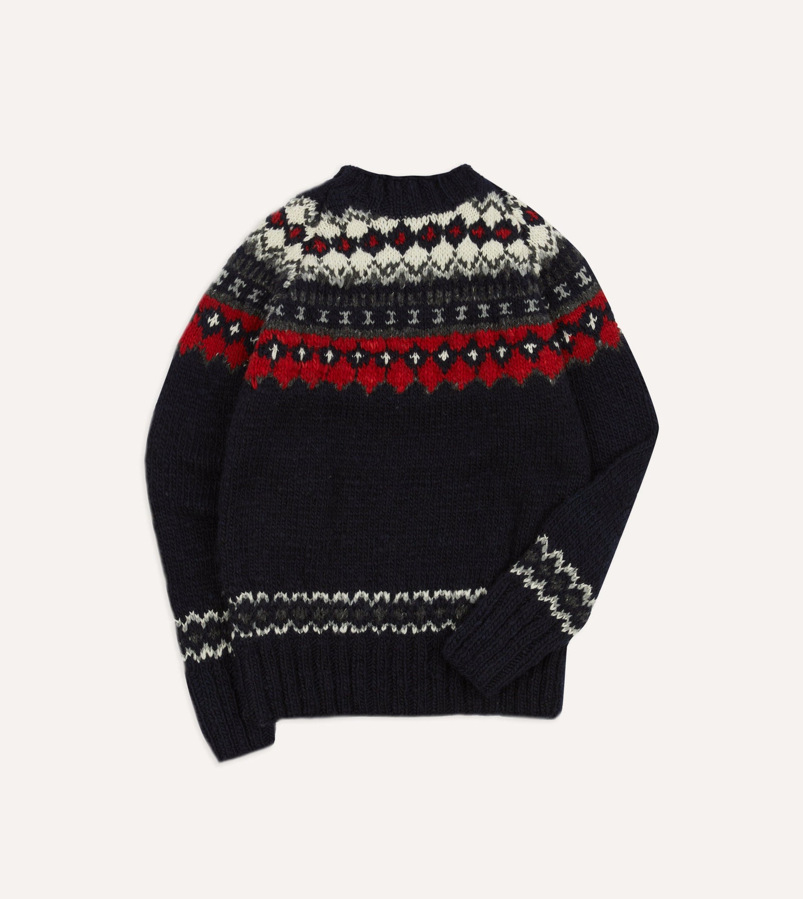 Chamula For Drake S And Red Fairisle Merino Jumper