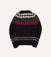 Chamula For Drake S And Red Fairisle Merino Jumper