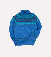 Chamula Blue Fairisle Merino Jumper