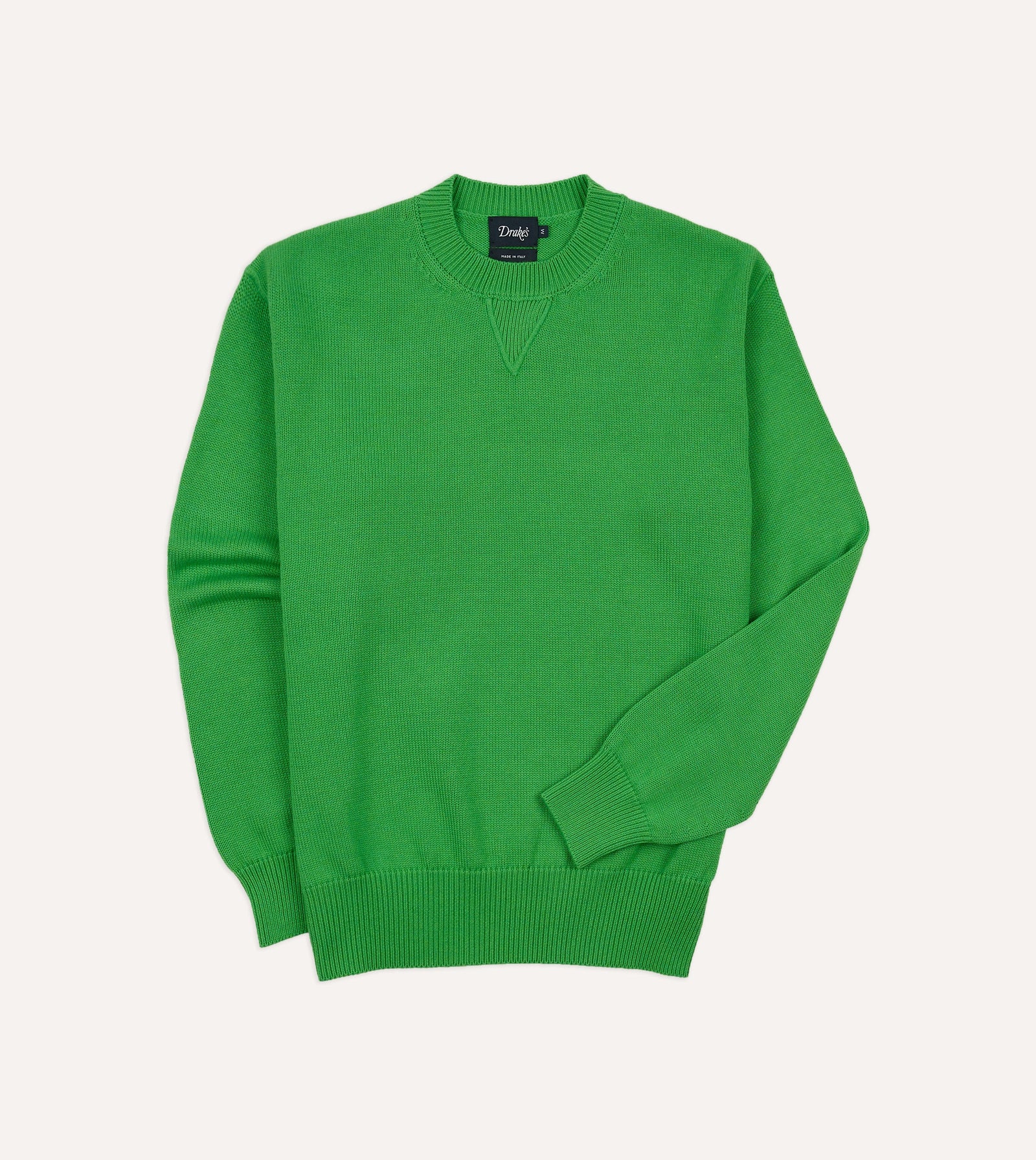 Green Wool Cotton Knit Sweatshirt