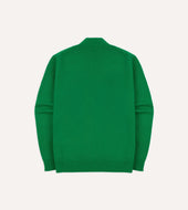 Green Lambswool 6 Button Cardigan