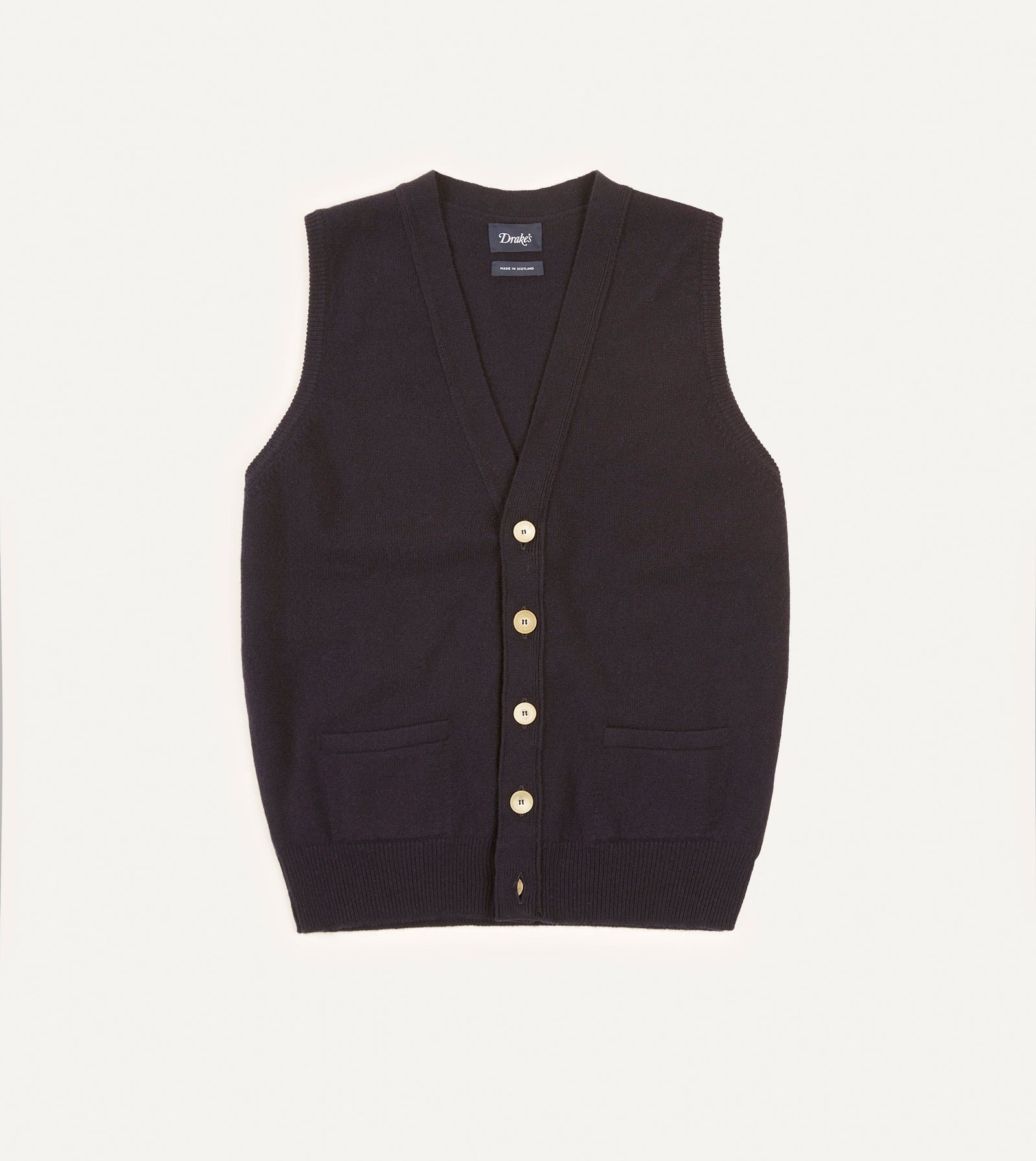 Lambswool Sleeveless Cardigan