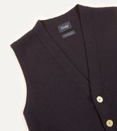 Lambswool Sleeveless Cardigan