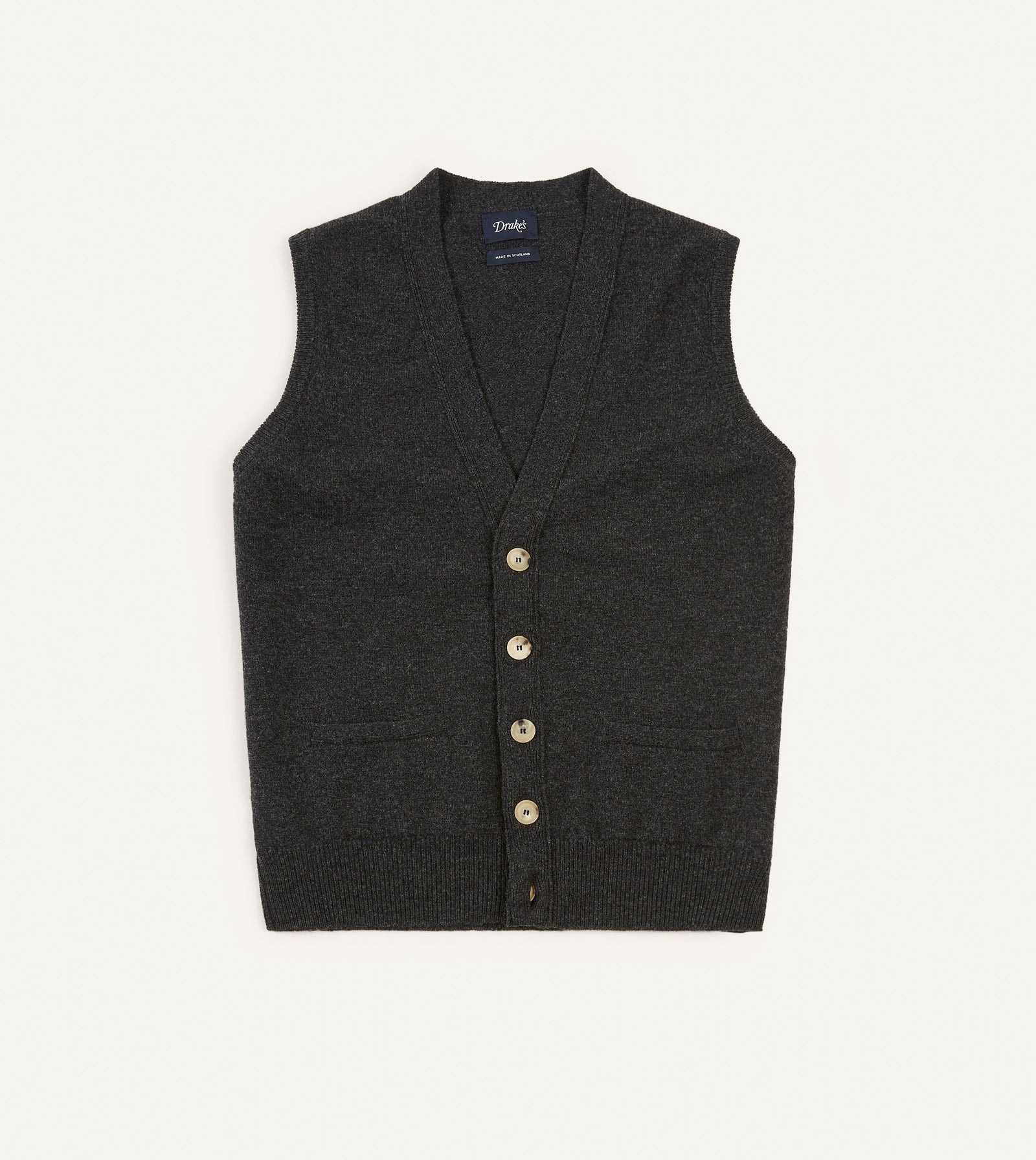 Lambswool Sleeveless Cardigan