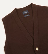 Lambswool Sleeveless Cardigan