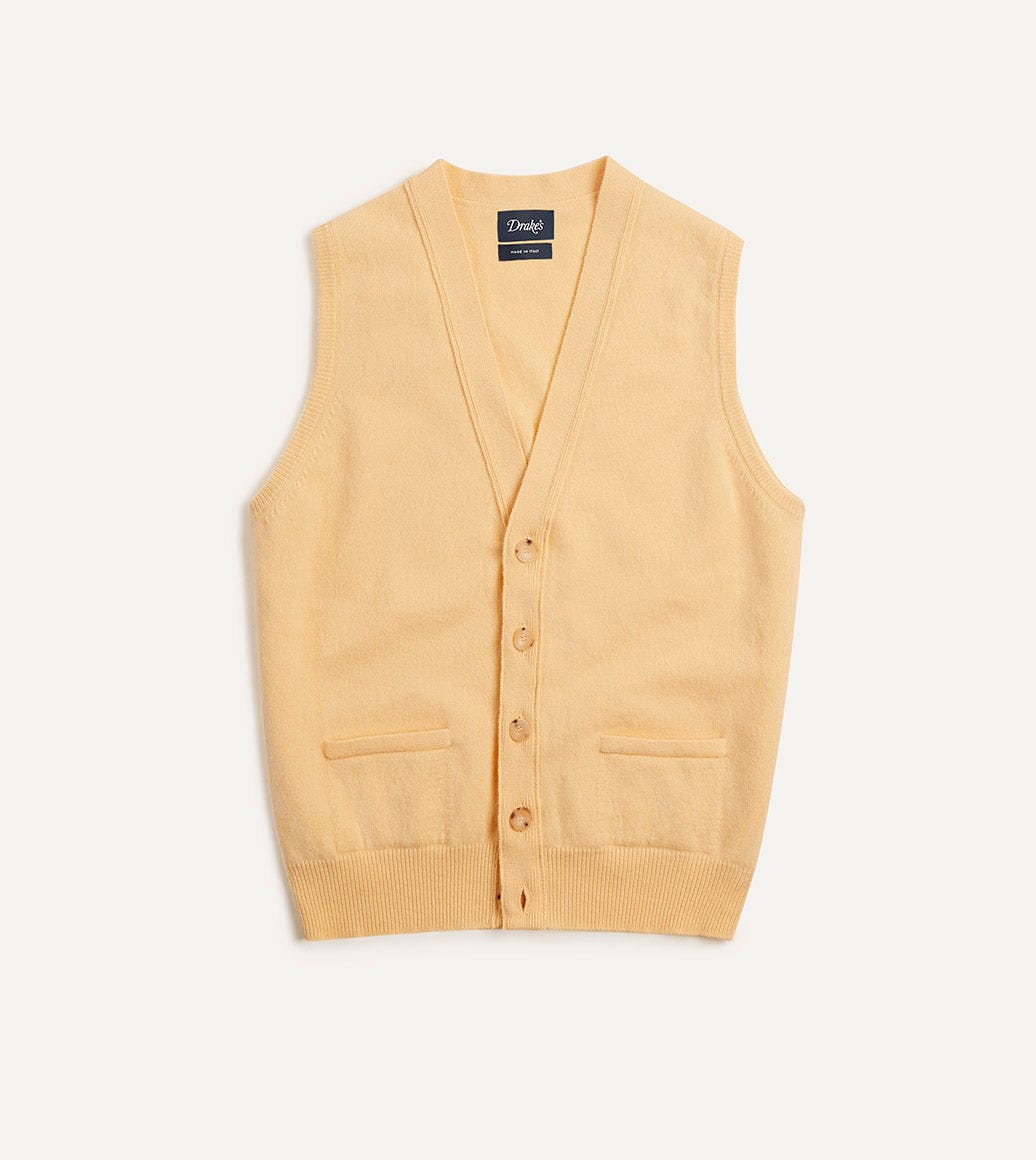 Lambswool Sleeveless Cardigan