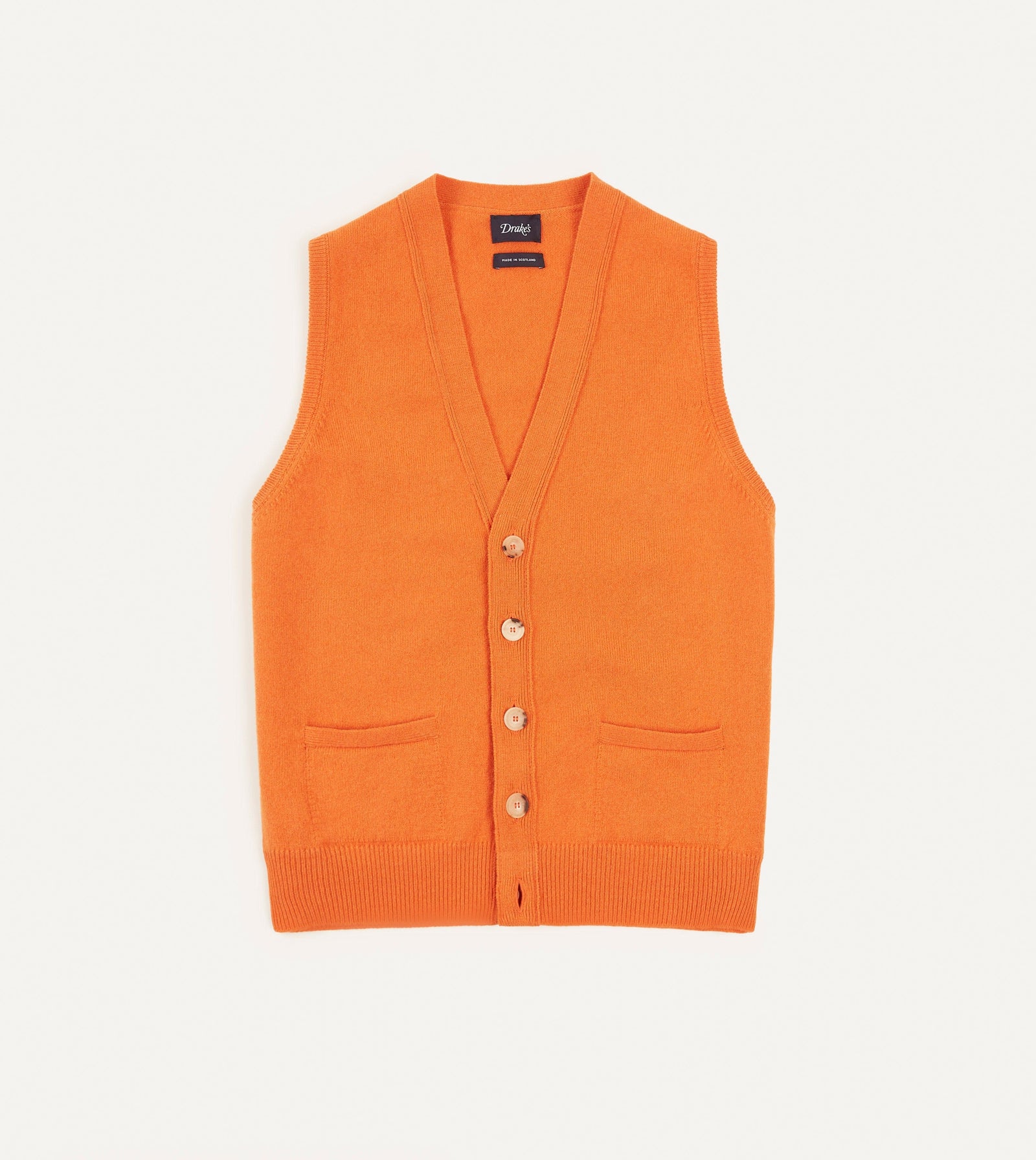 Lambswool Sleeveless Cardigan