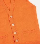 Lambswool Sleeveless Cardigan