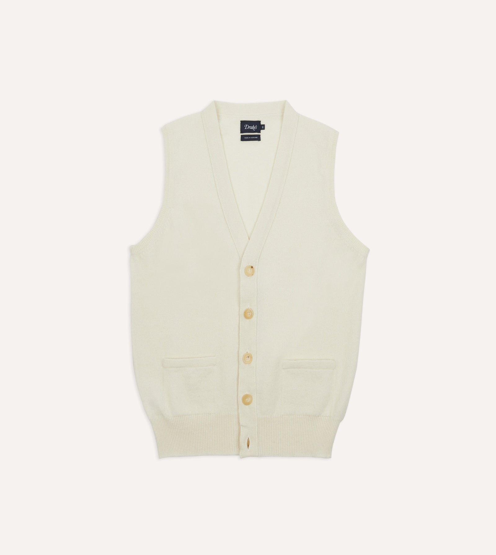 Lambswool Sleeveless Cardigan