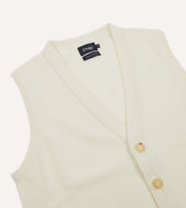 Lambswool Sleeveless Cardigan