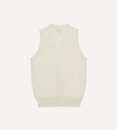 Lambswool Sleeveless Cardigan