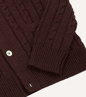 Lambswool 6 Button Cable Knit Cardigan