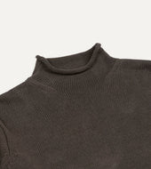 Linen Cotton Mock Neck Jumper