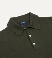 Knitted Linen Cotton Short Sleeve Polo Shirt
