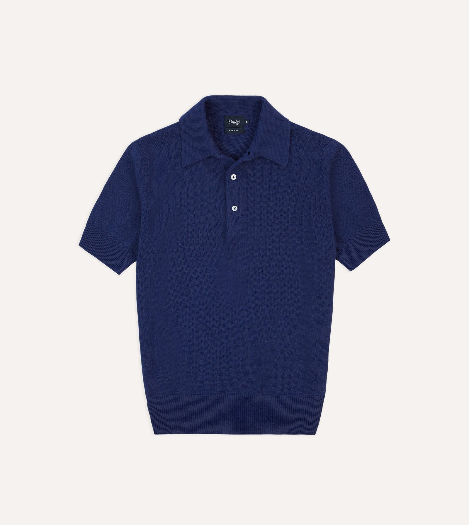 Knitted Crepe Cotton Short Sleeve Polo Shirt