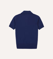 Knitted Crepe Cotton Short Sleeve Polo Shirt