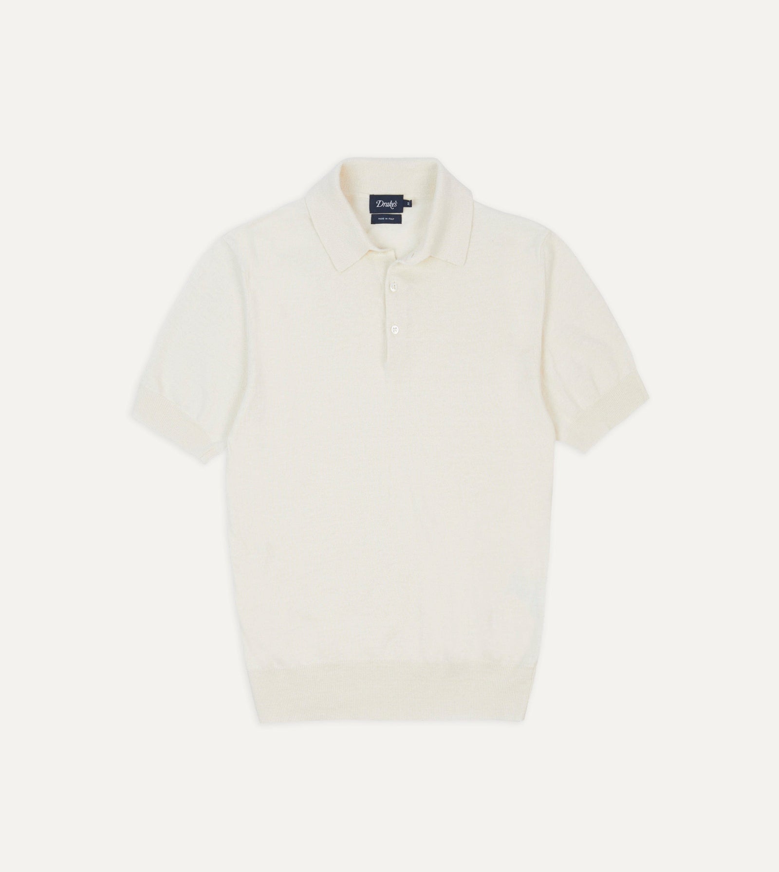 Knitted Crepe Cotton Short Sleeve Polo Shirt