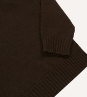 Alpaca Lambswool Ribbed Integral Collar Jumper