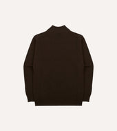 Alpaca Lambswool Ribbed Integral Collar Jumper