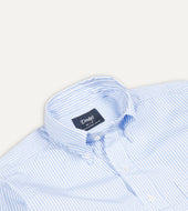 Light Bengal Stripe Cotton Poplin Button Down Shirt