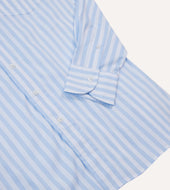 Broad Stripe Cotton Poplin Button Down Shirt