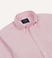 Bright Pink Cotton Oxford Cloth Button Down Shirt