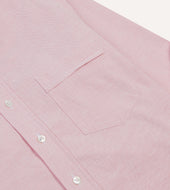 Bright Pink Cotton Oxford Cloth Button Down Shirt