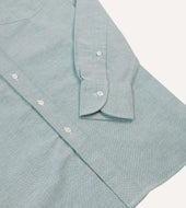 Green Cotton Oxford Cloth Button Down Shirt