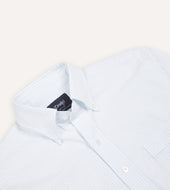 Ticking Stripe Cotton Oxford Cloth Button Down Shirt
