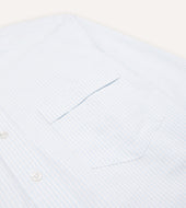 Ticking Stripe Cotton Oxford Cloth Button Down Shirt