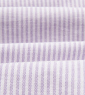 Lilac Ticking Stripe Cotton Oxford Cloth Button Down Shirt