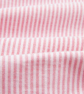 Pink Ticking Stripe Cotton Oxford Cloth Button Down Shirt