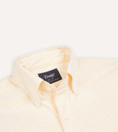 Ticking Stripe Cotton Oxford Cloth Button Down Shirt