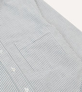 Ticking Stripe Cotton Oxford Cloth Button Down Shirt