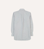 Ticking Stripe Cotton Oxford Cloth Button Down Shirt