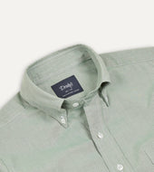 Green Pinpoint Oxford Cotton Cloth Button Down Shirt