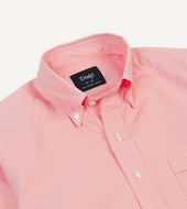 Pink Pinpoint Oxford Cotton Cloth Button Down Shirt