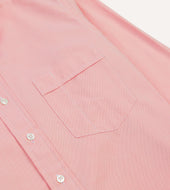Pink Pinpoint Oxford Cotton Cloth Button Down Shirt