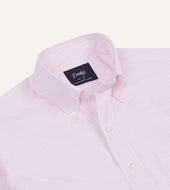 Pink Narrow Stripe Cotton Poplin Button Down Shirt