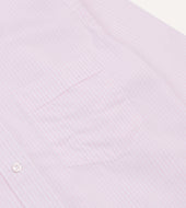 Pink Narrow Stripe Cotton Poplin Button Down Shirt