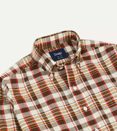 And Red Madras Check Cotton Button Down Shirt