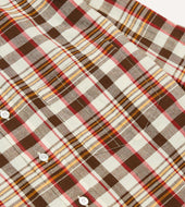 And Red Madras Check Cotton Button Down Shirt
