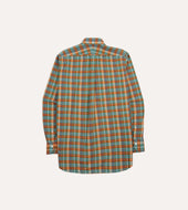 And Blue Madras Check Cotton Button Down Shirt