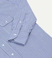 And White Stripe Button Down Collar Fob Pocket Shirt