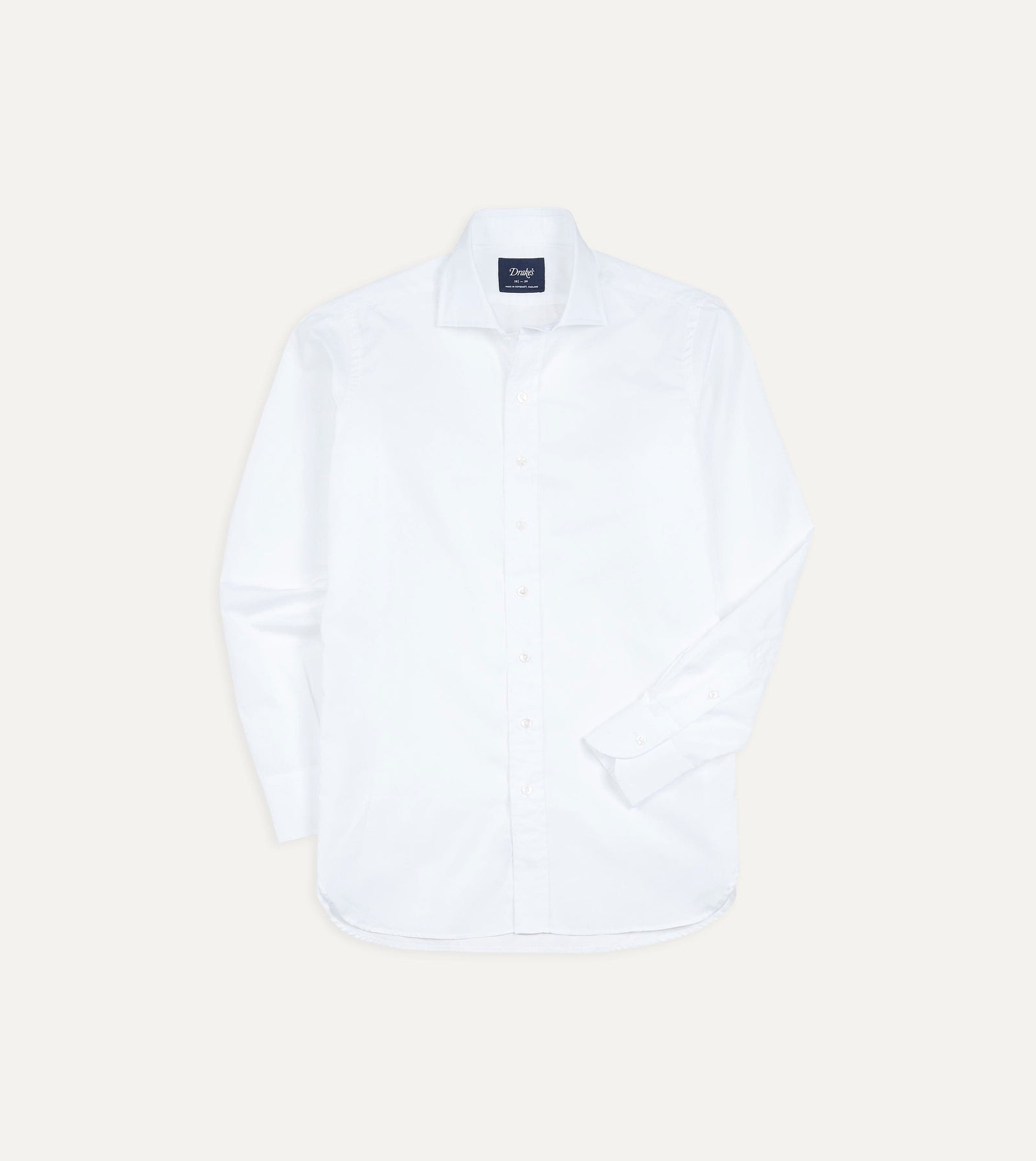 Cotton Spread Collar Poplin Shirt