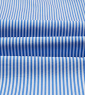 Dark And White Bengal Stripe Spread Collar Cotton Poplin Shirt