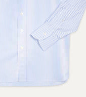And White Bengal Stripe Spread Collar Cotton Poplin Shirt