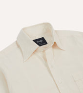 Cotton Oxford Cloth Long Point Collar Shirt