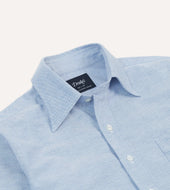 Cotton Oxford Cloth Long Point Collar Shirt