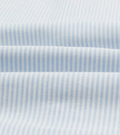 Light And White Ticking Stripe Cotton Oxford Cloth Long Point Collar Shirt